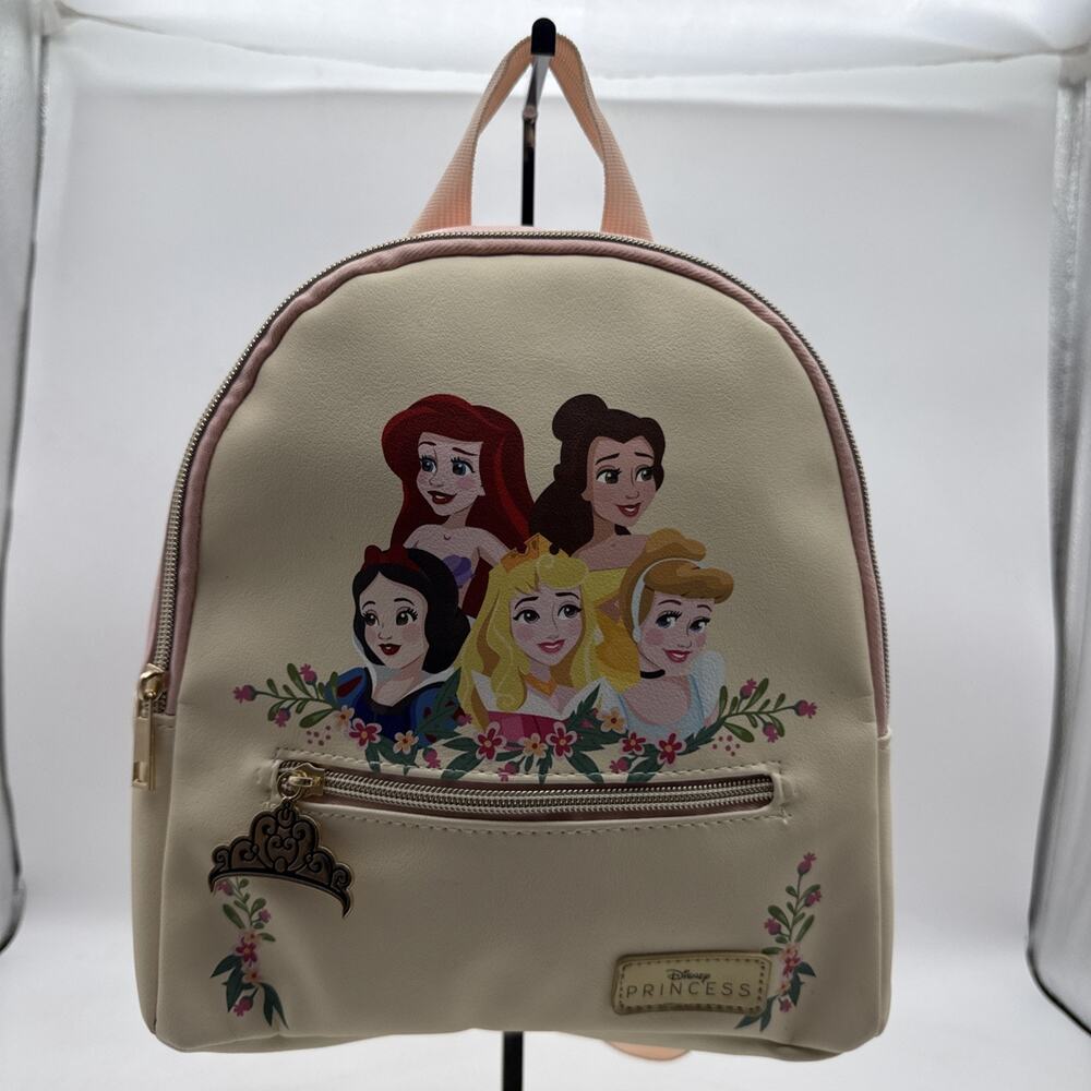 Princess Disney Backpack Mini/Medium Ariel Snow White Belle Aurora Girls EUC